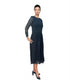 3/4 Sleeve Lace Pleated Dress - DR1436